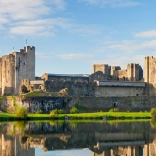 A picture of castle's central island from the North.